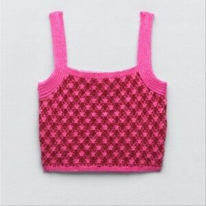 Zara crop knit top